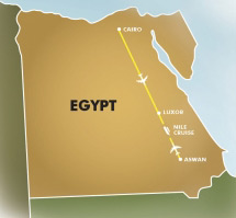 Cruise Egypt - Gift of the Nile map
